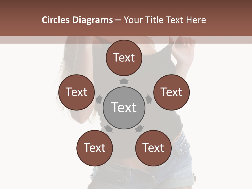 Model Portrait Black PowerPoint Template