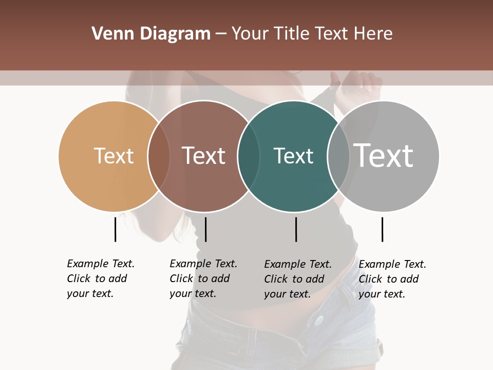 Model Portrait Black PowerPoint Template