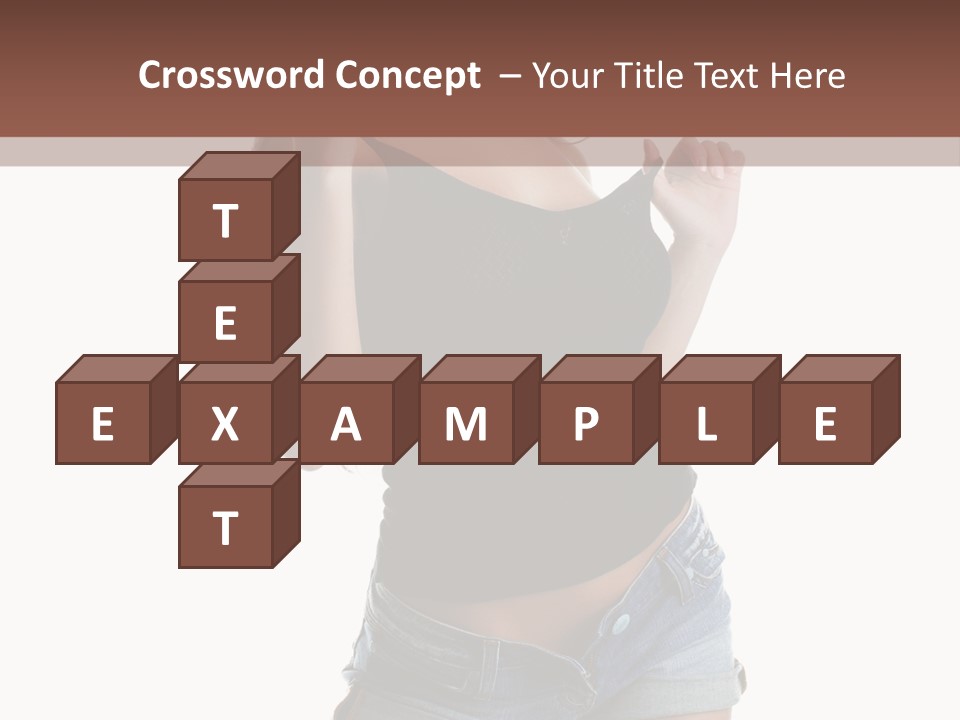 Model Portrait Black PowerPoint Template