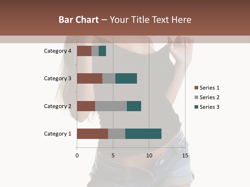 Model Portrait Black PowerPoint Template