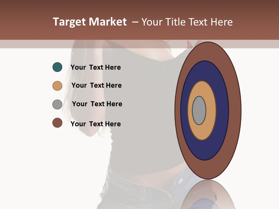 Model Portrait Black PowerPoint Template