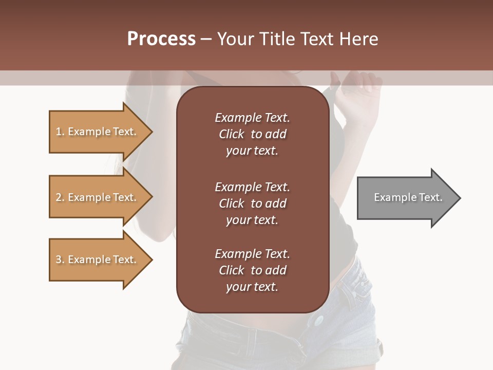 Model Portrait Black PowerPoint Template