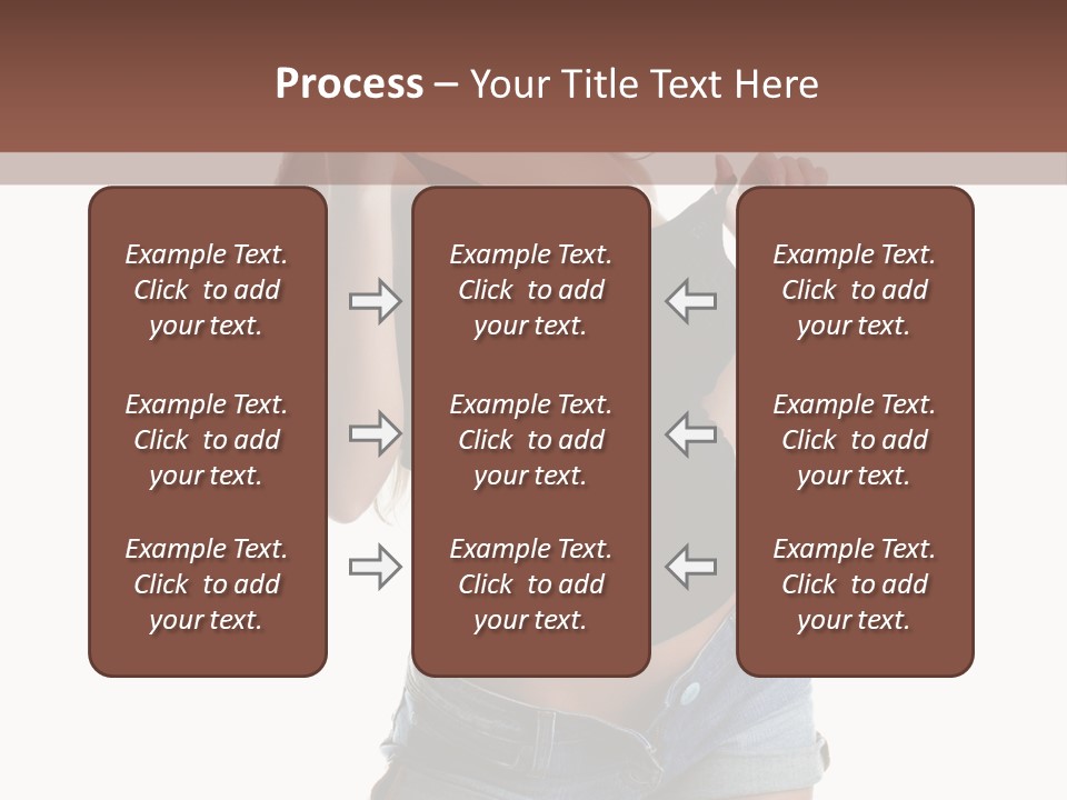Model Portrait Black PowerPoint Template