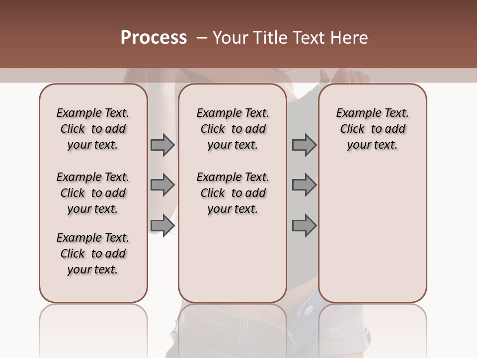 Model Portrait Black PowerPoint Template