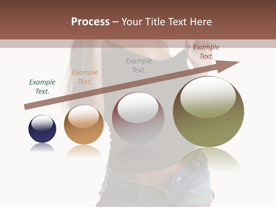 Model Portrait Black PowerPoint Template