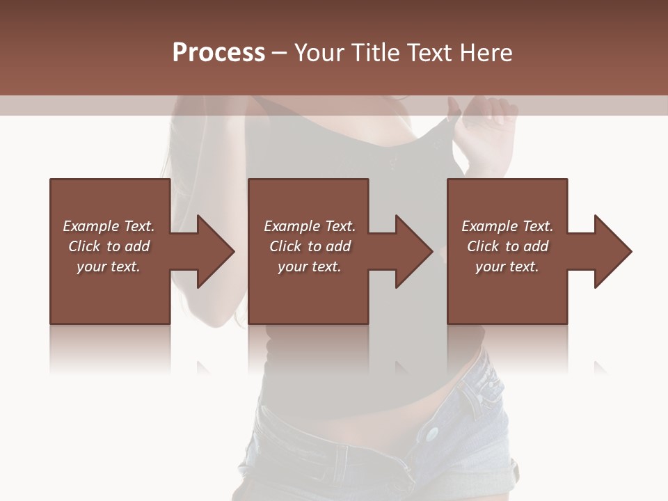 Model Portrait Black PowerPoint Template