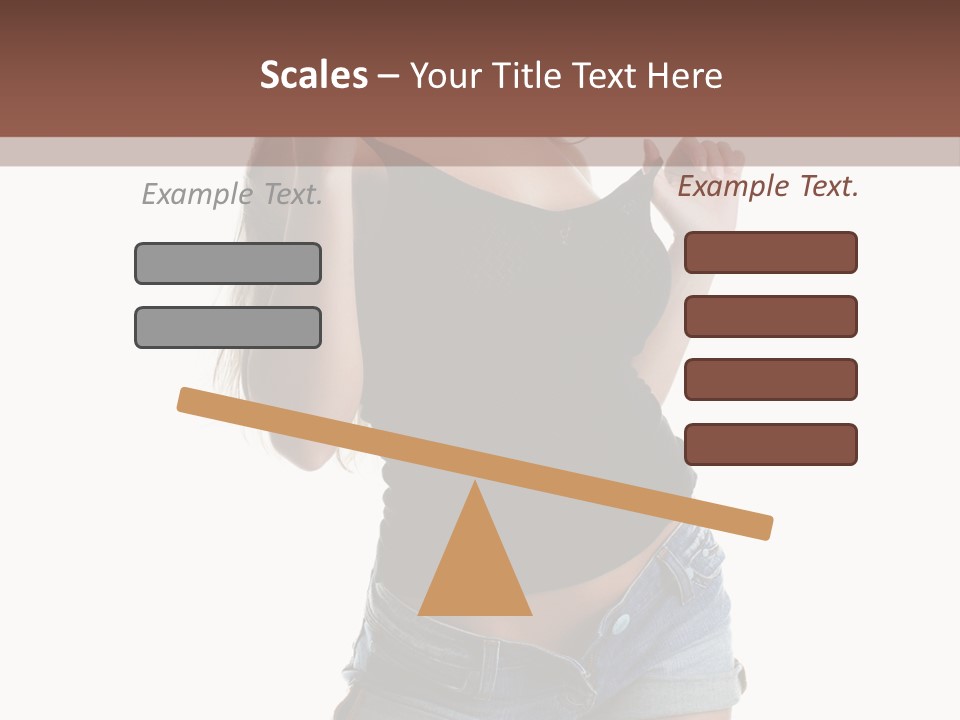 Model Portrait Black PowerPoint Template