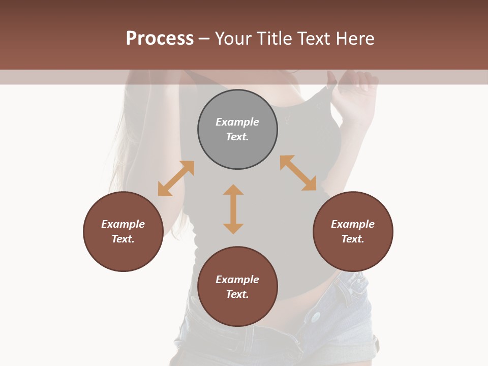 Model Portrait Black PowerPoint Template