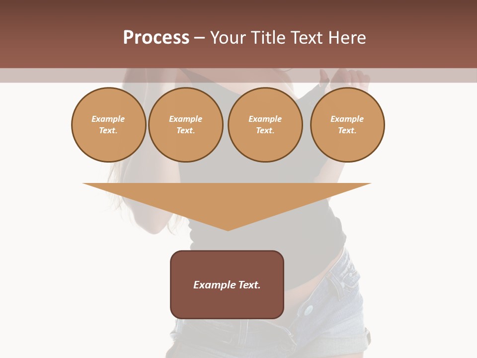 Model Portrait Black PowerPoint Template