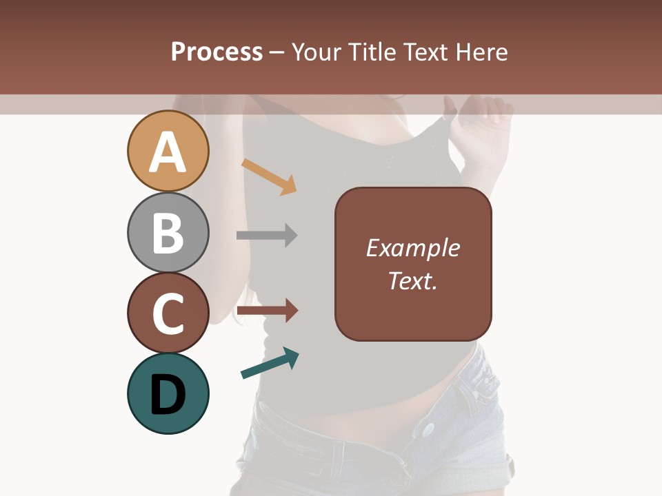Model Portrait Black PowerPoint Template