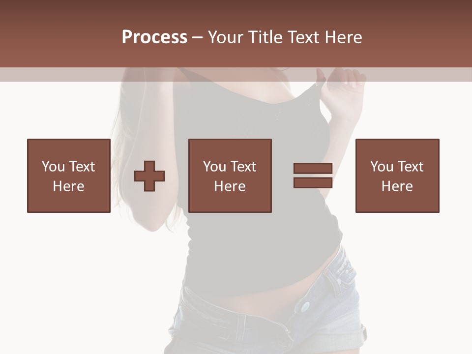Model Portrait Black PowerPoint Template