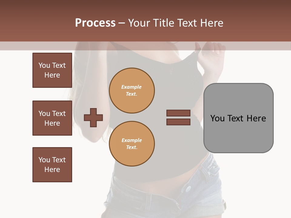 Model Portrait Black PowerPoint Template