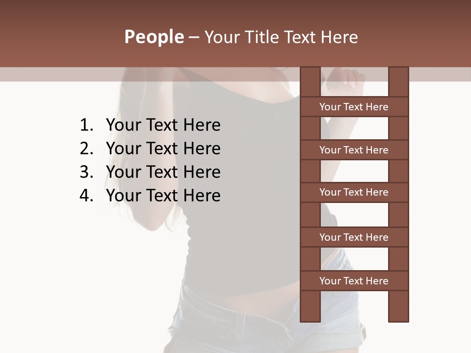 Model Portrait Black PowerPoint Template