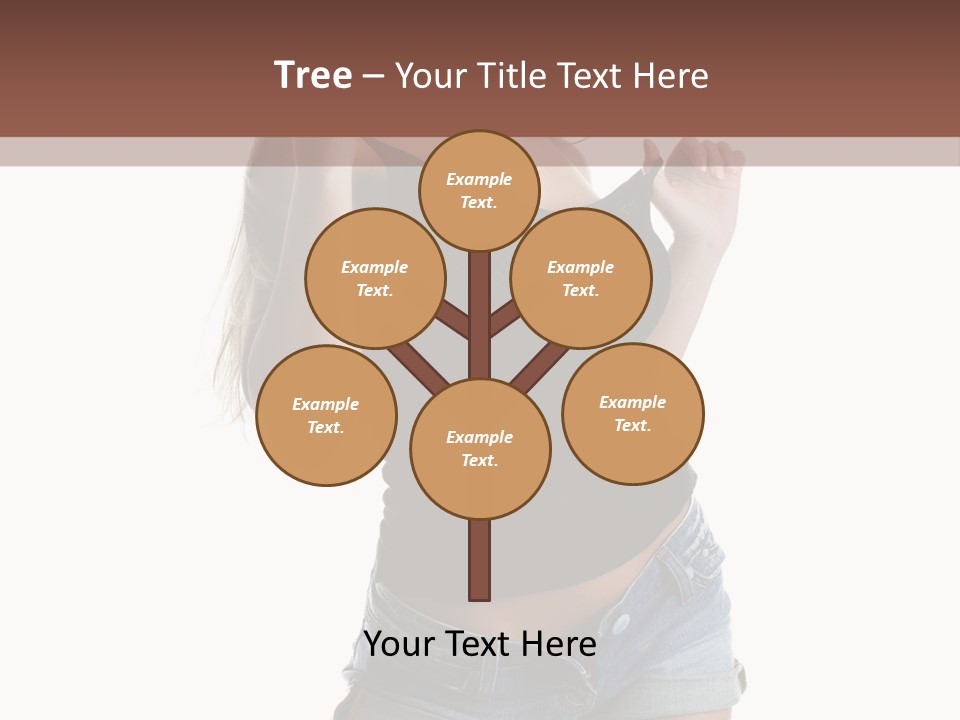 Model Portrait Black PowerPoint Template