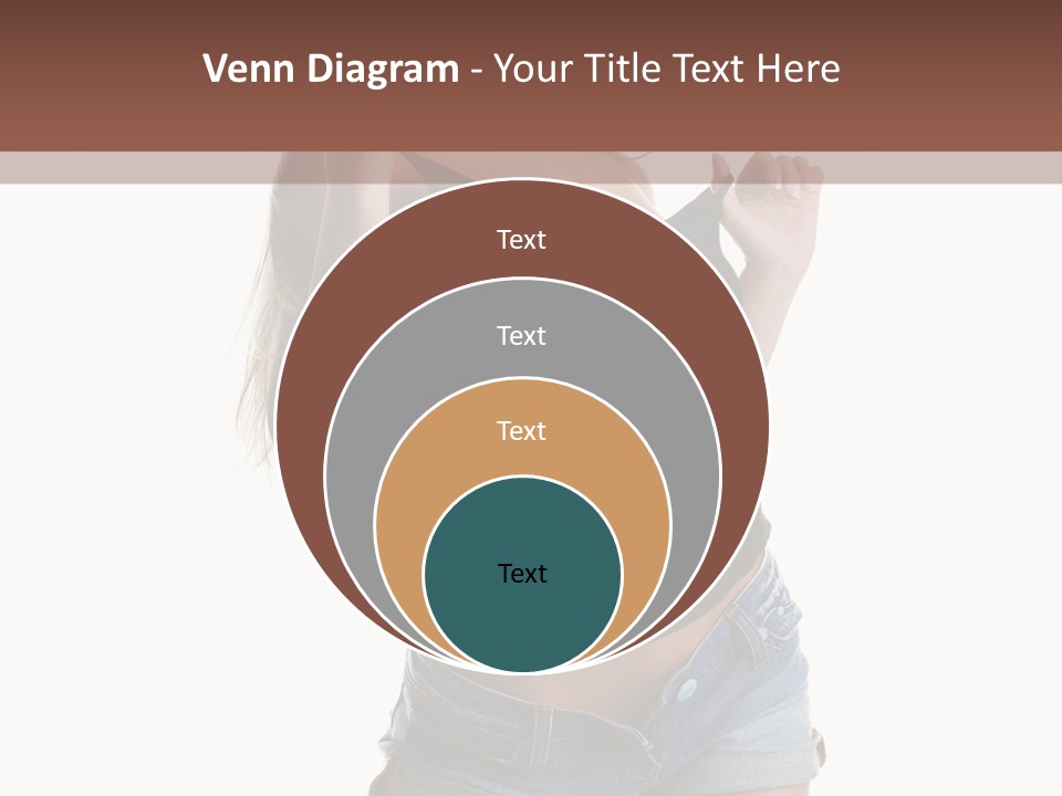Model Portrait Black PowerPoint Template