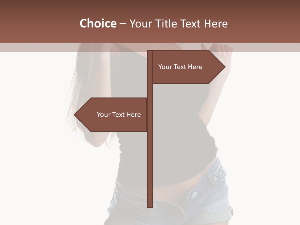 Model Portrait Black PowerPoint Template