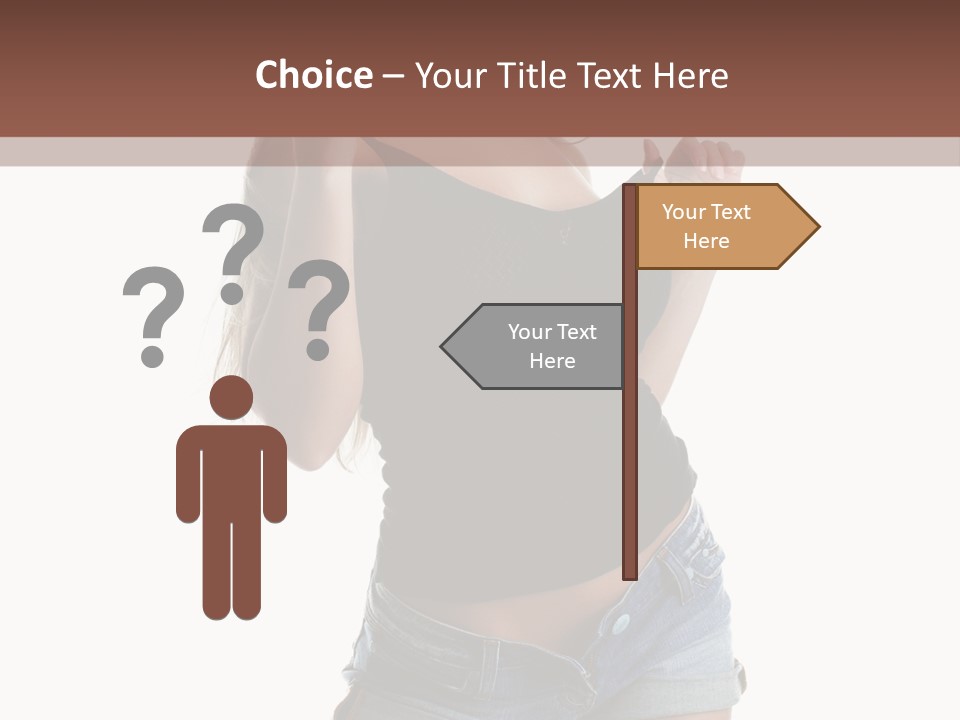 Model Portrait Black PowerPoint Template