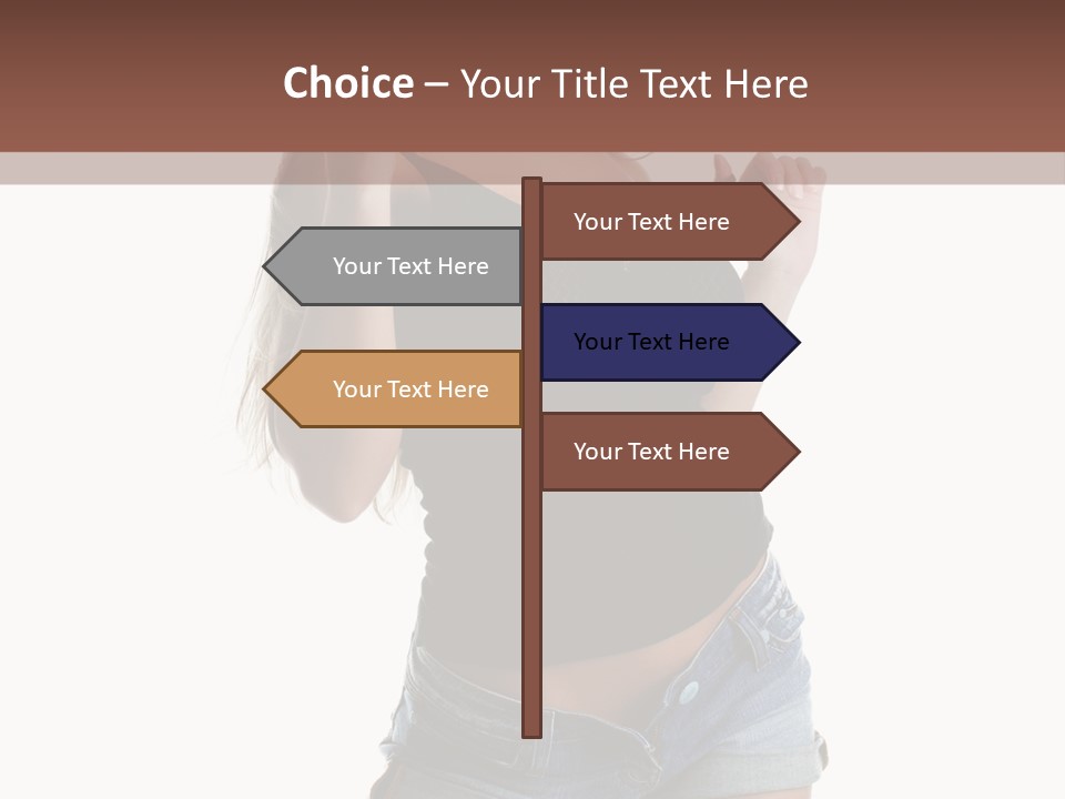 Model Portrait Black PowerPoint Template
