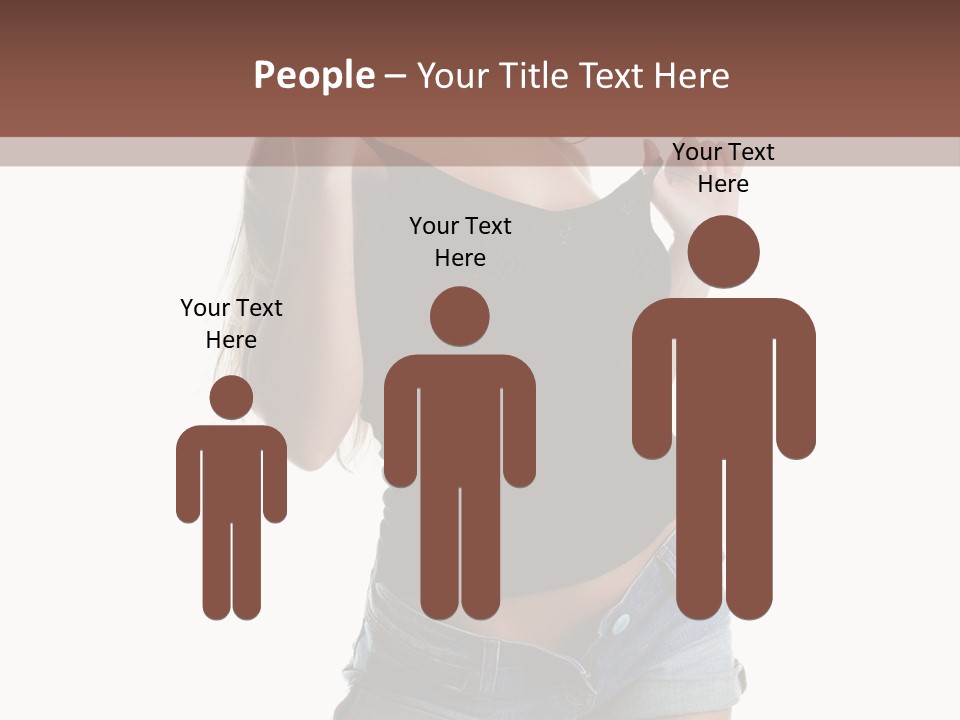 Model Portrait Black PowerPoint Template