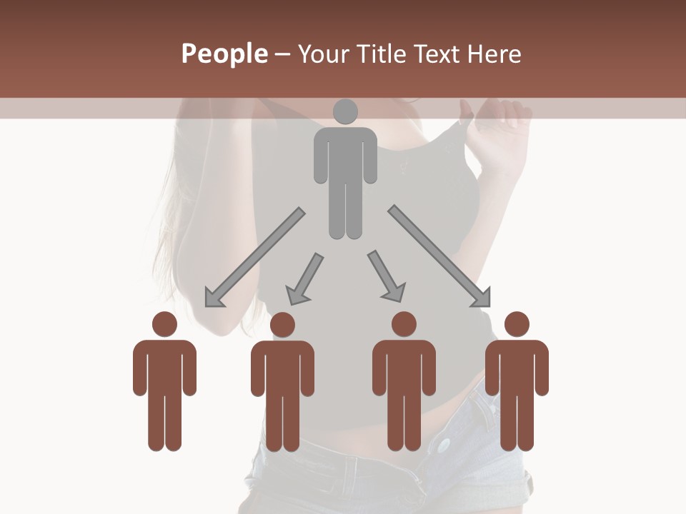 Model Portrait Black PowerPoint Template