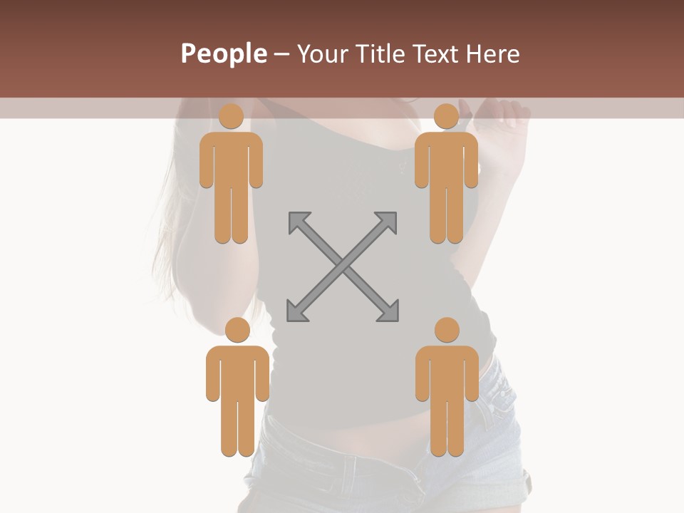 Model Portrait Black PowerPoint Template