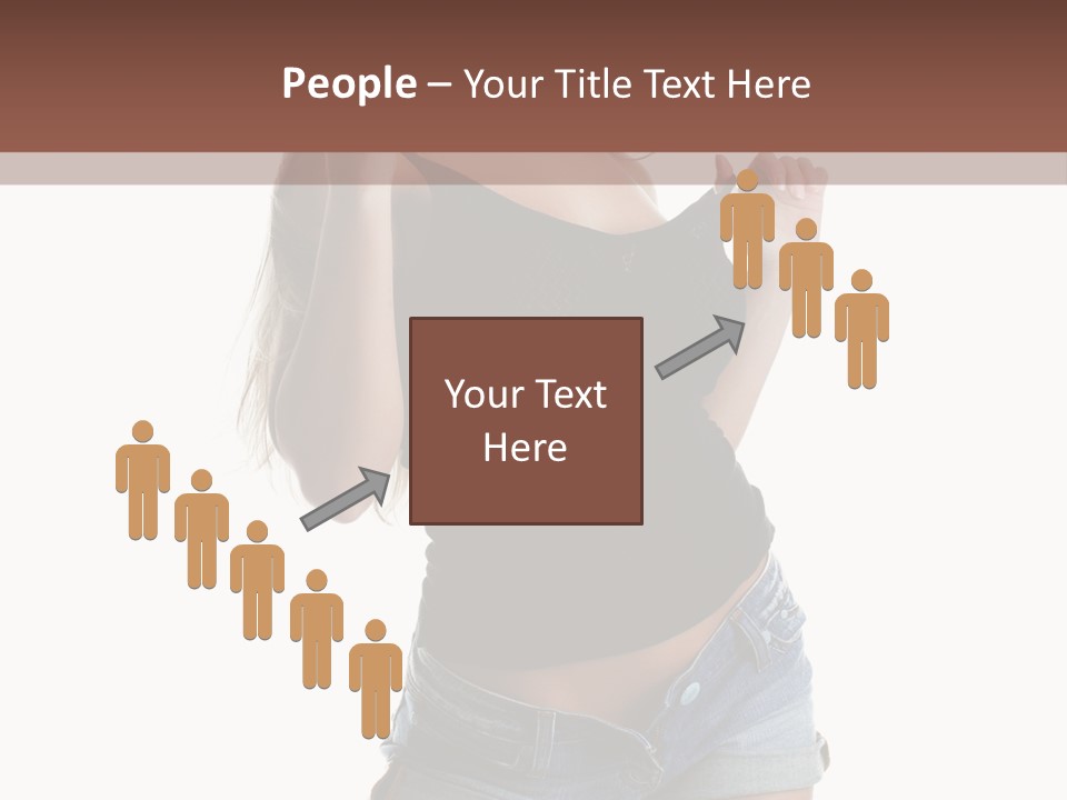 Model Portrait Black PowerPoint Template