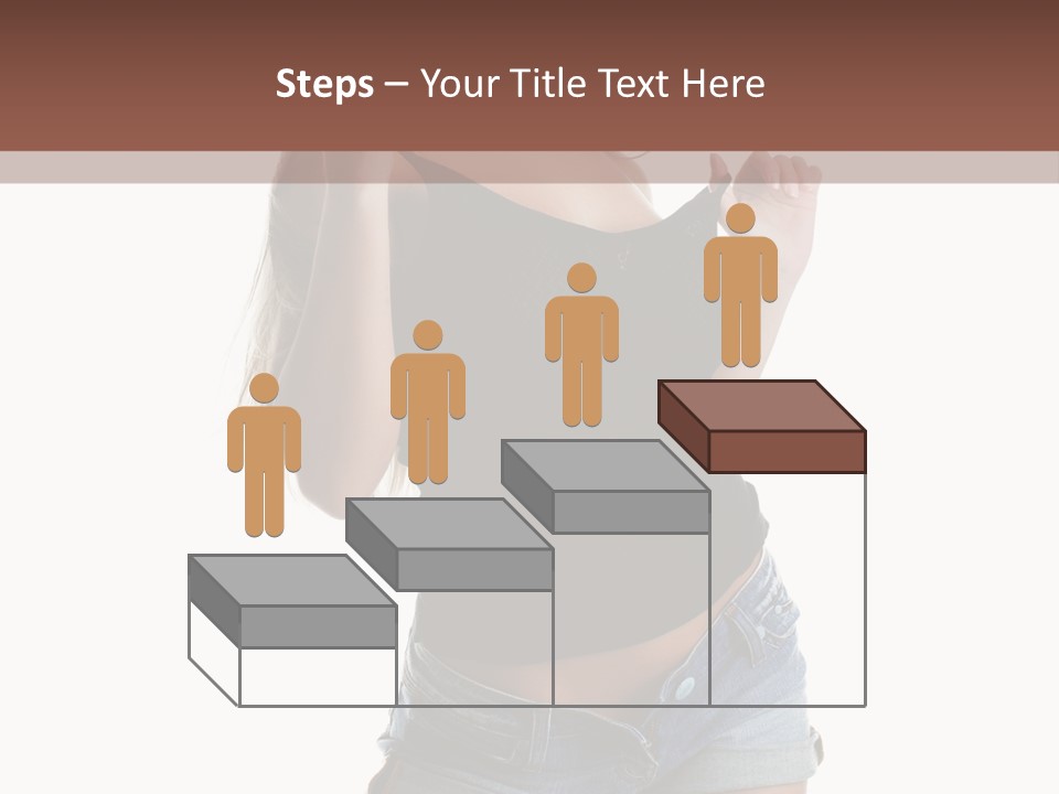 Model Portrait Black PowerPoint Template