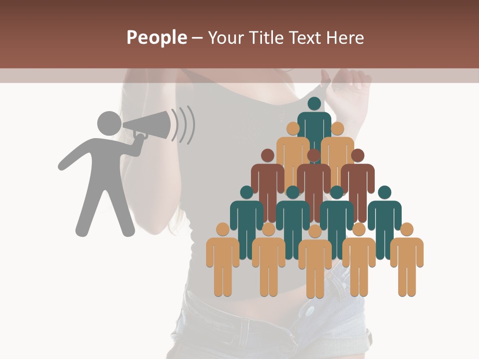 Model Portrait Black PowerPoint Template