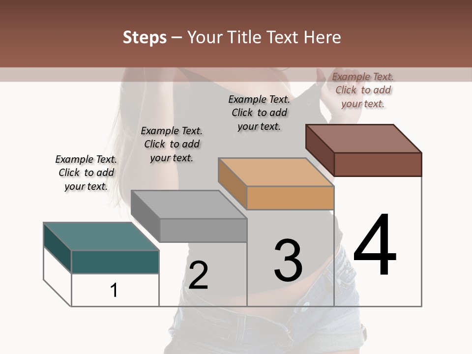 Model Portrait Black PowerPoint Template
