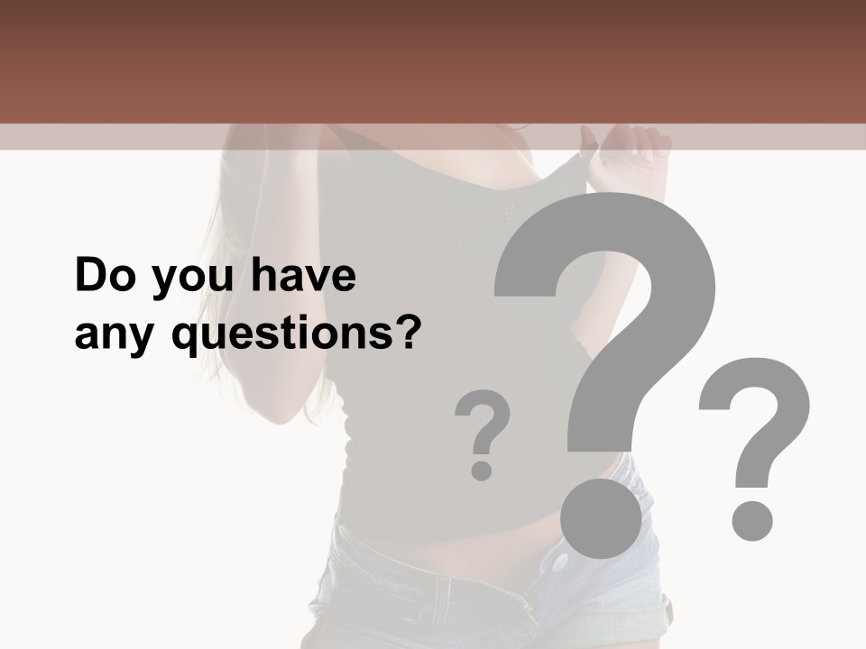 Model Portrait Black PowerPoint Template