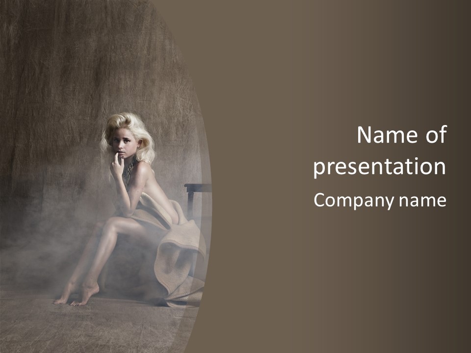 Weiblich Haare Hell PowerPoint Template