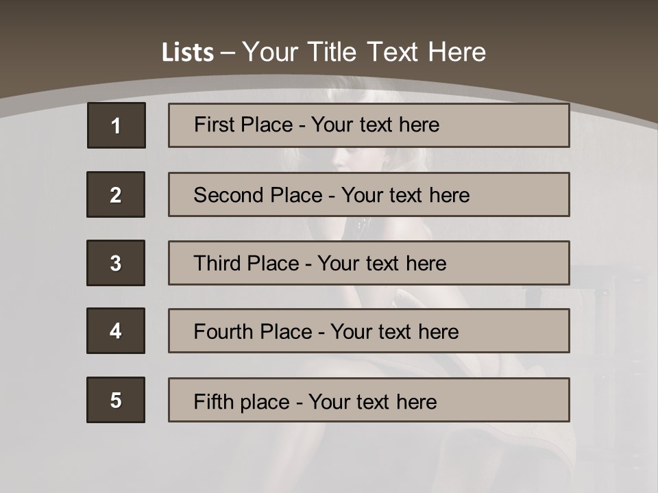 Weiblich Haare Hell PowerPoint Template