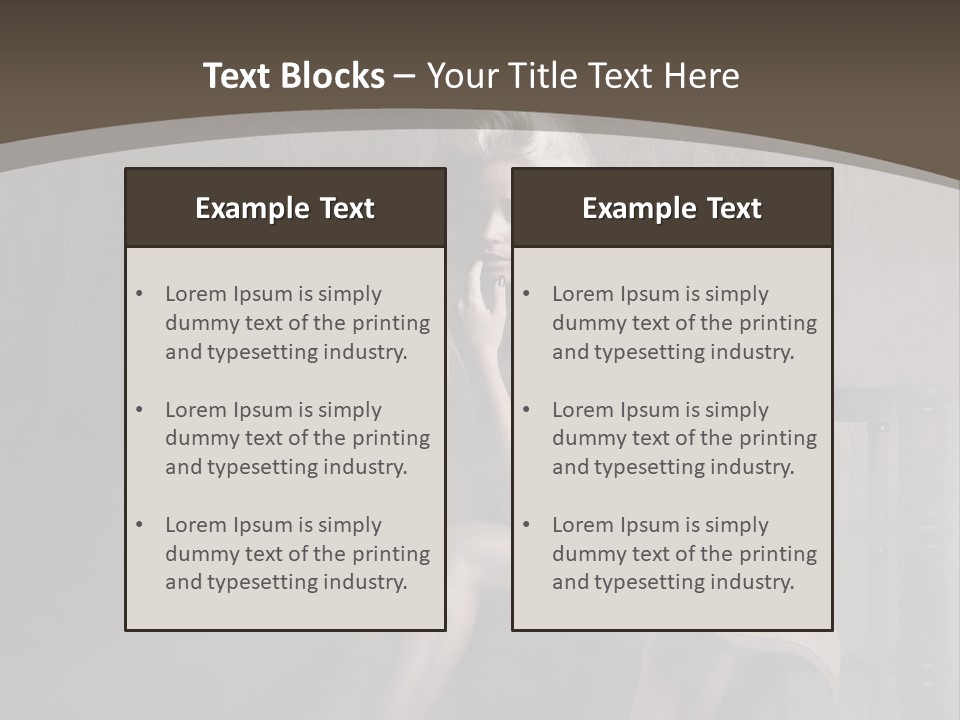 Weiblich Haare Hell PowerPoint Template