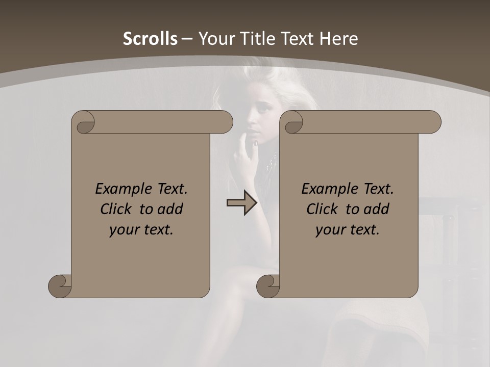 Weiblich Haare Hell PowerPoint Template