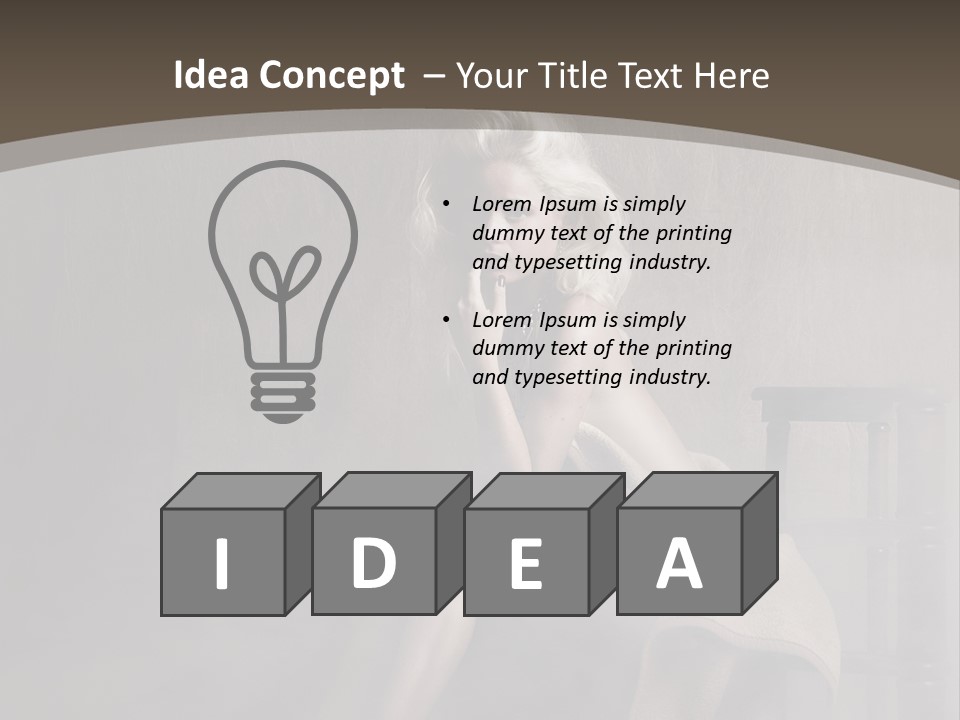 Weiblich Haare Hell PowerPoint Template