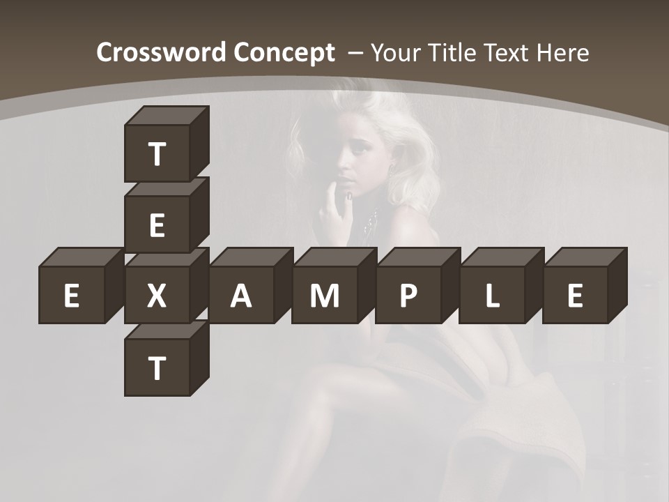Weiblich Haare Hell PowerPoint Template