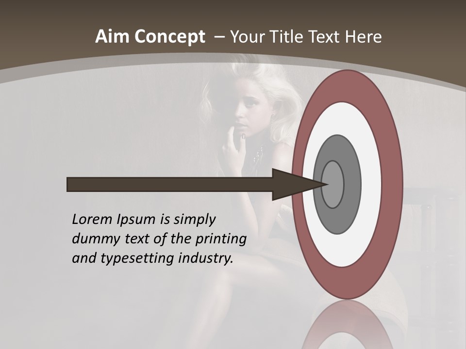 Weiblich Haare Hell PowerPoint Template