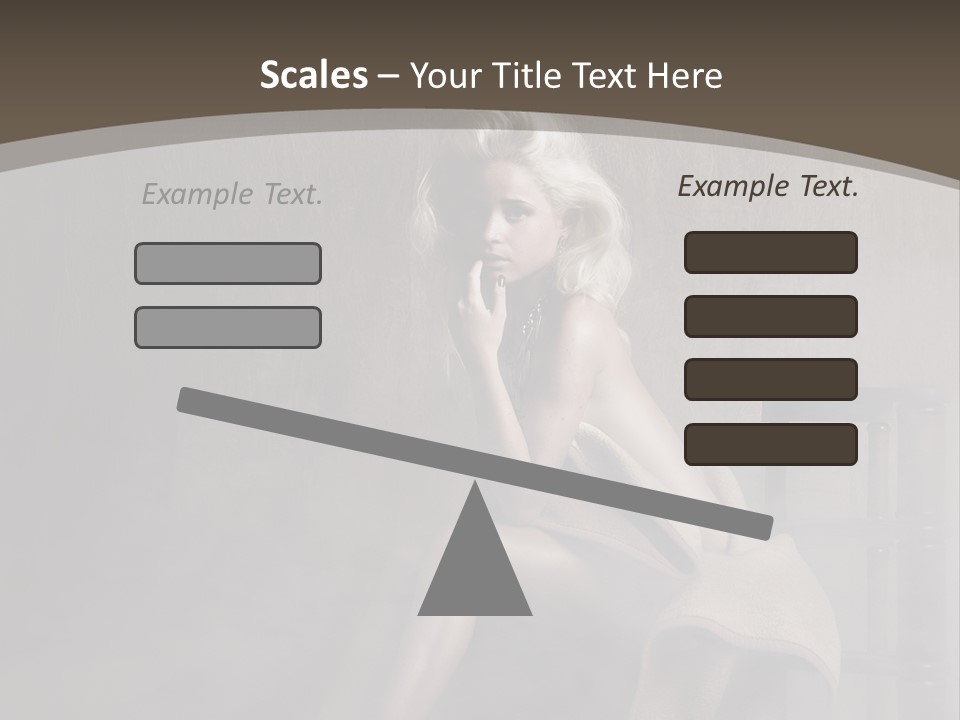 Weiblich Haare Hell PowerPoint Template