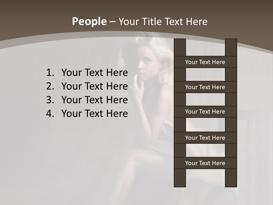 Weiblich Haare Hell PowerPoint Template