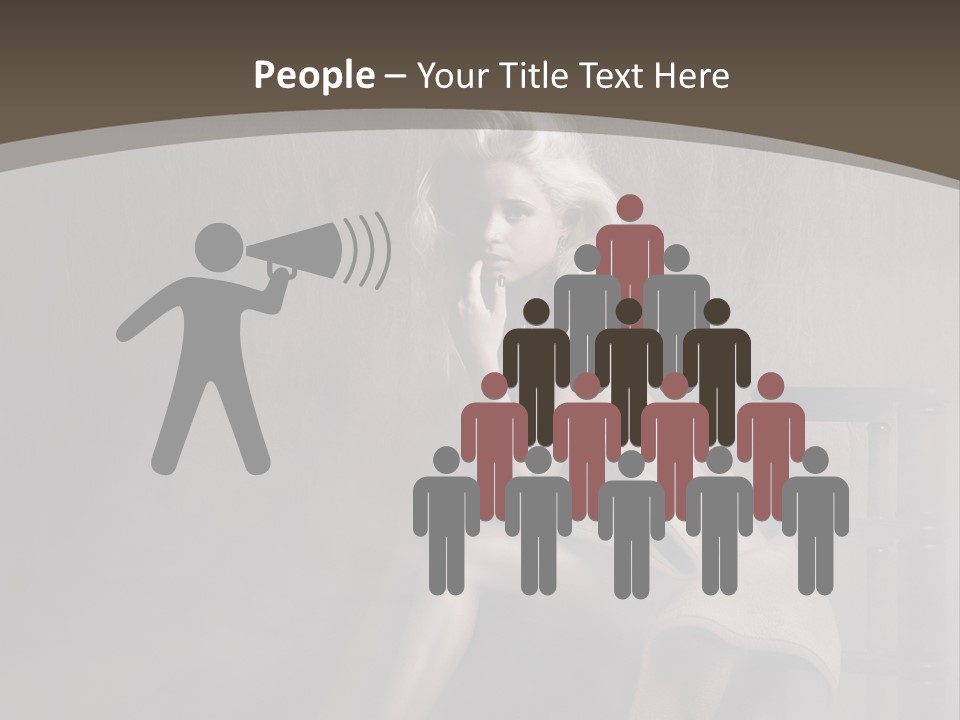 Weiblich Haare Hell PowerPoint Template