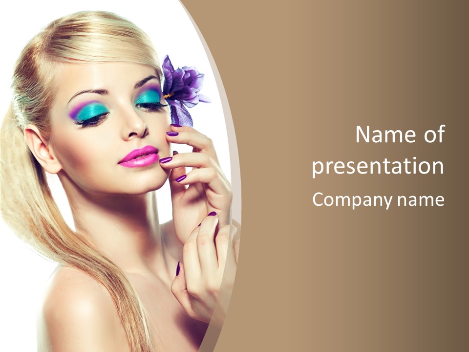 Nail Polish Beauty Look PowerPoint Template