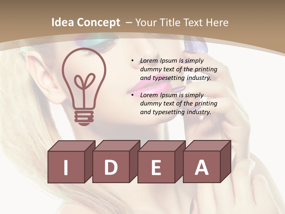 Nail Polish Beauty Look PowerPoint Template