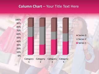 Smiling Adults Shoppers PowerPoint Template