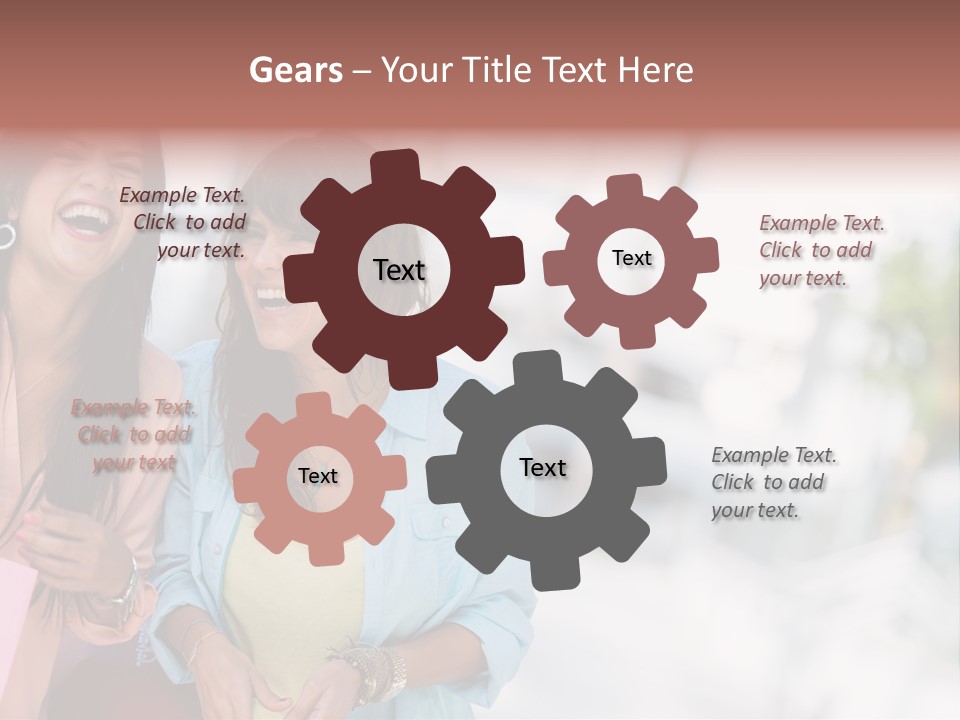 Women Joyful Fun PowerPoint Template