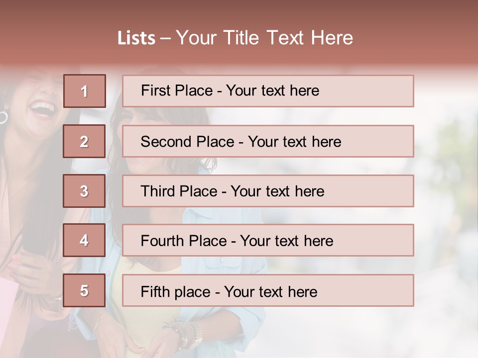 Women Joyful Fun PowerPoint Template