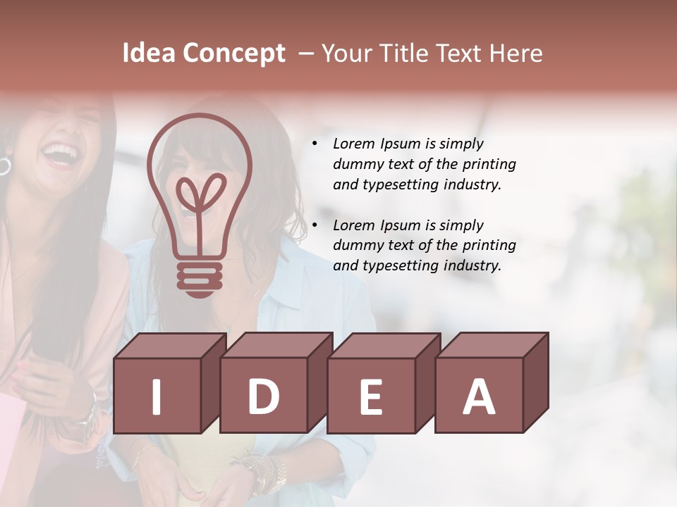 Women Joyful Fun PowerPoint Template