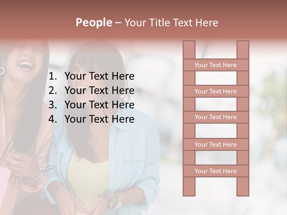 Women Joyful Fun PowerPoint Template