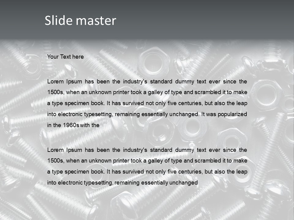 Chrome Hardware Thread PowerPoint Template