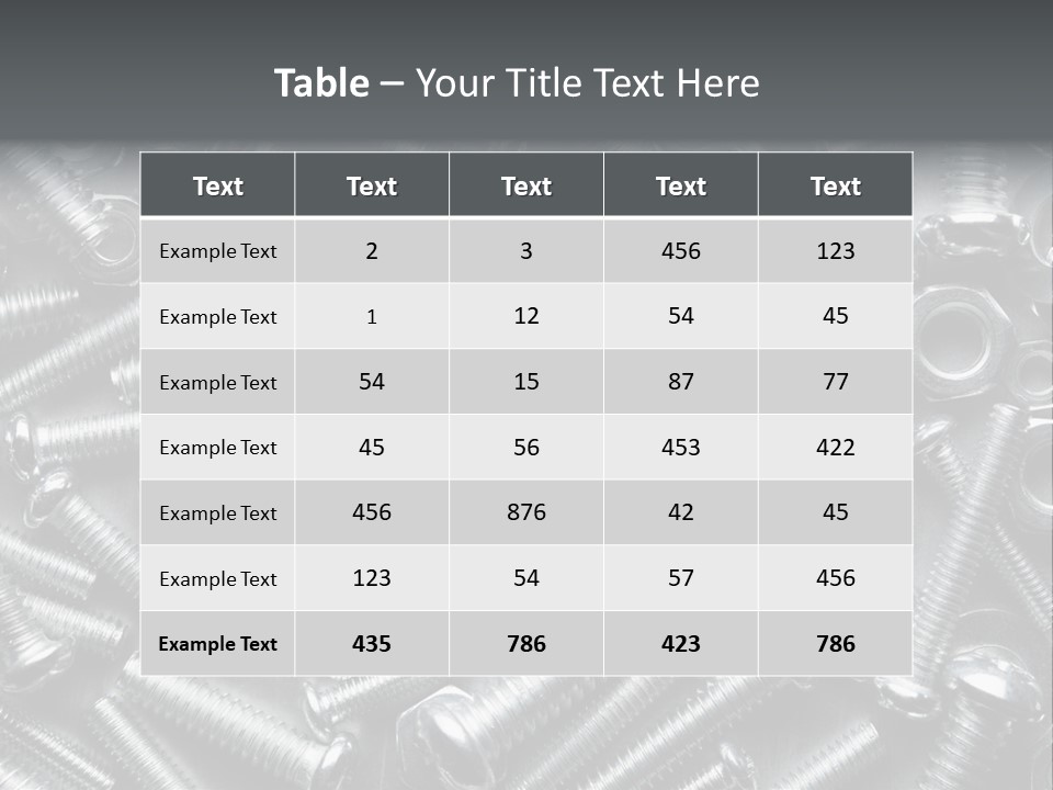 Chrome Hardware Thread PowerPoint Template