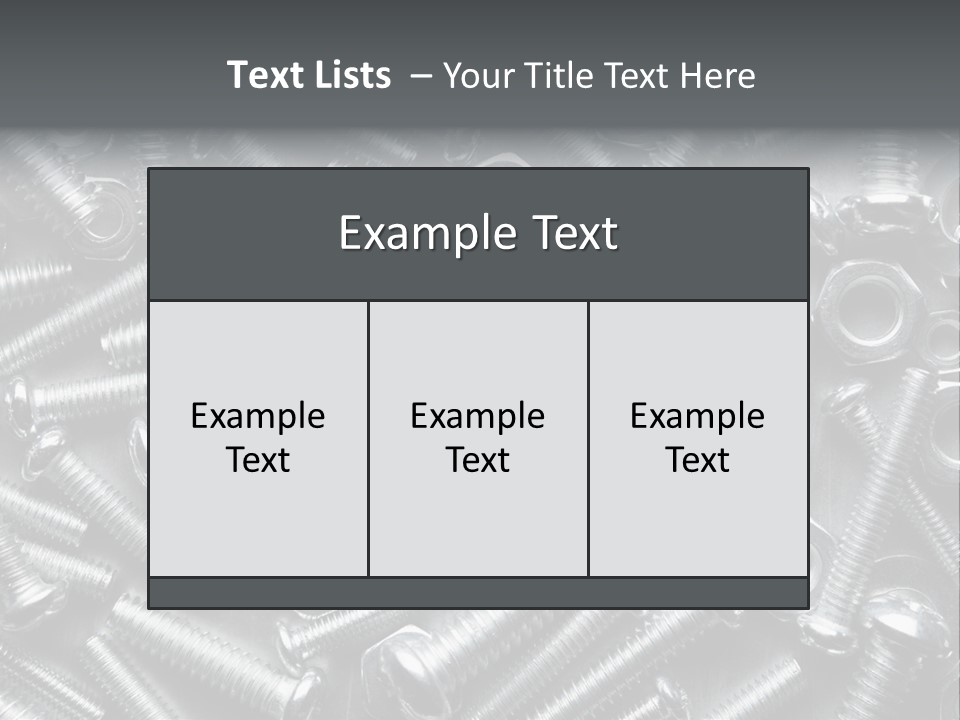 Chrome Hardware Thread PowerPoint Template